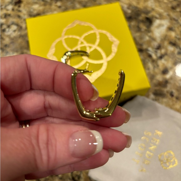 Kendra Scott glamorous green and blue hoops - Picture 2 of 4